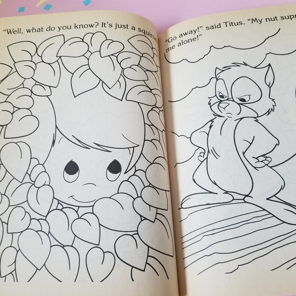 RARE! 1992 Vintage Precious Moments "Timmy's Gift" Colouring Book - Picture 5 of 8